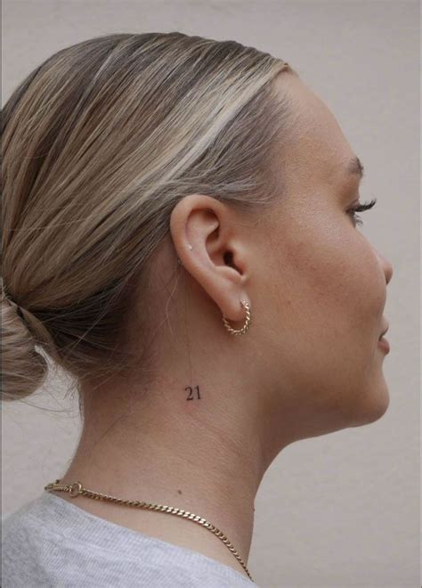 nape of neck tattoo|small neck tattoos for girls.